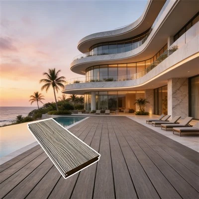 Ván sàn ngoài trời được ép đùn Solid Co-với lớp ASA